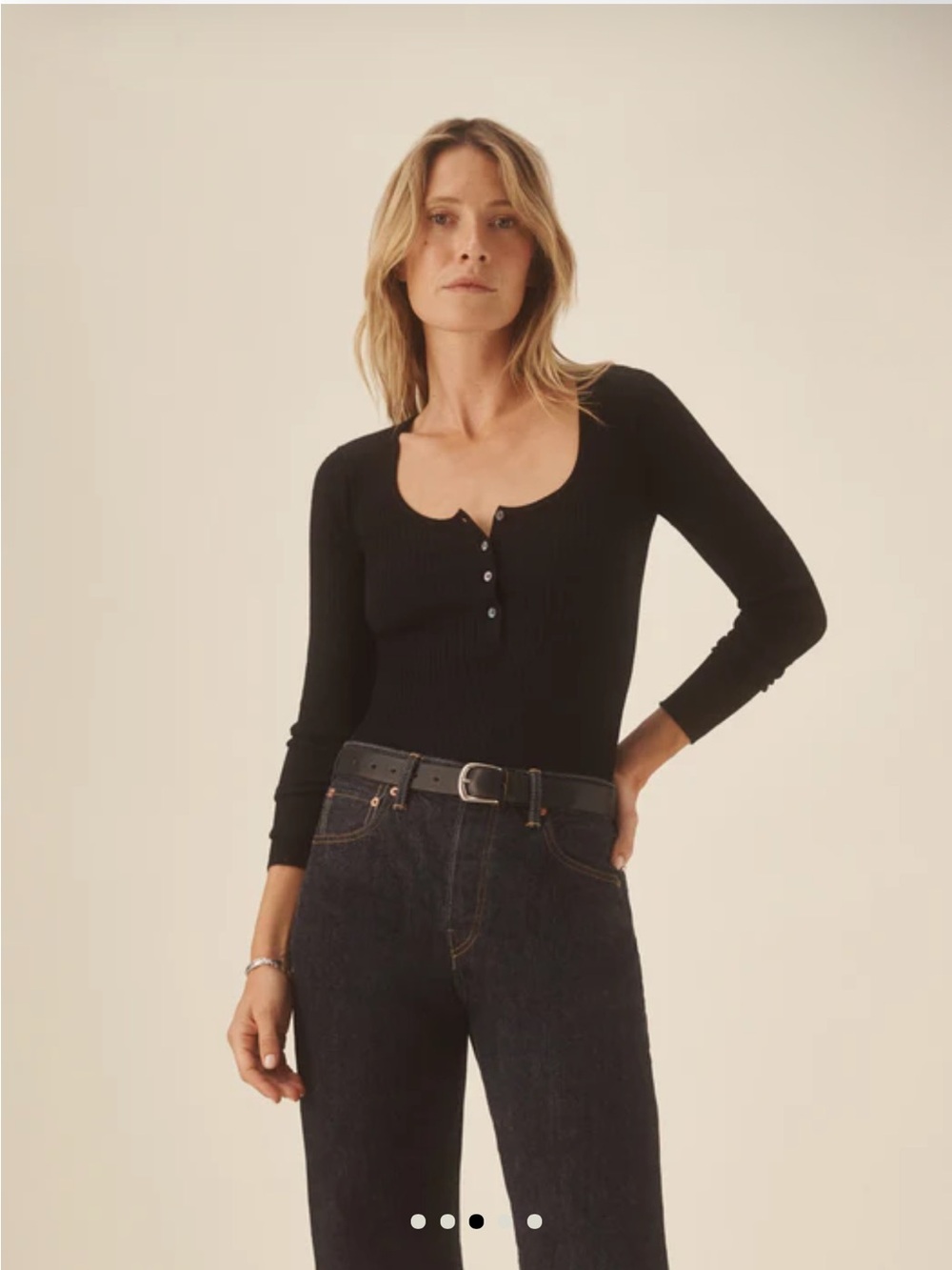 Buck Mason FEATHERWEIGHT SILK CASHMERE SCOOP HENLEY